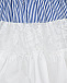 Белая юбка со вставкой в полоску Monnalisa | Фото 3