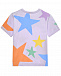 Футболка с принтом разноцветные звезды, логотип на груди Stella McCartney | Фото 2