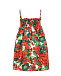 Платье на бретелях с принтом &quot;герань&quot; Dolce&Gabbana | Фото 3