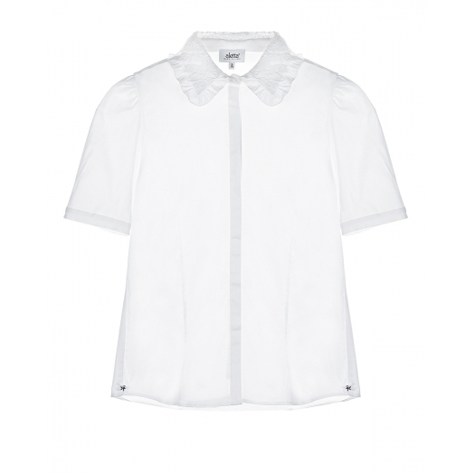 Белая рубашка с шитьем на воротнике Aletta | Фото 1