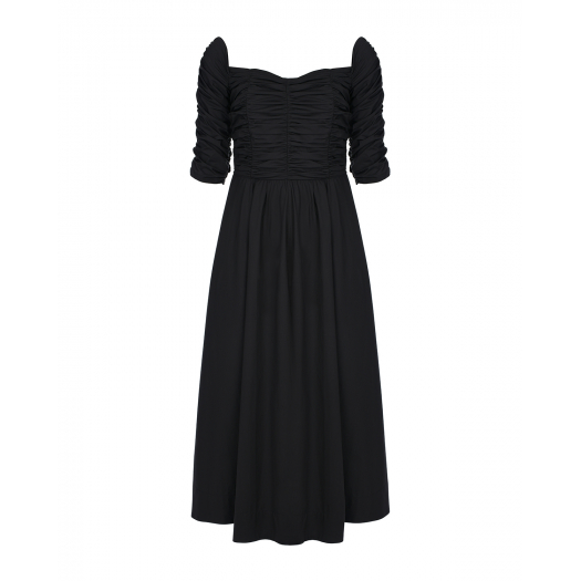 Черное платье с открытыми плечами Dorothee Schumacher | Фото 1