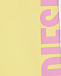 Желтые шорты с розовым лого Diesel | Фото 3