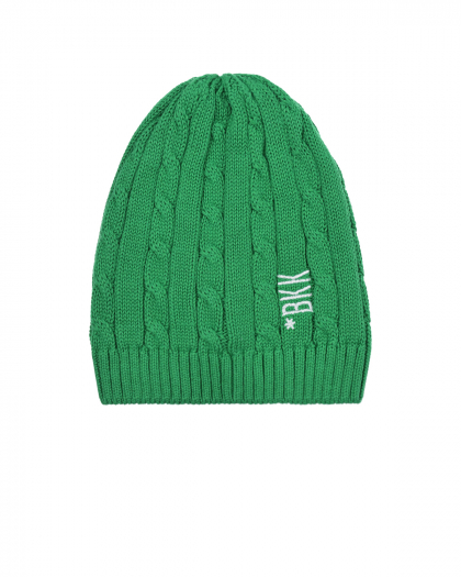 Вязаная шапка, зеленая Bikkembergs | Фото 1