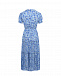 Голубое платье с мелким цветочным принтом Pietro Brunelli | Фото 7