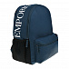 Голубой рюкзак с белым лого Emporio Armani | Фото 2