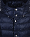 Стеганый пуховик темно-синего цвета Moncler | Фото 4