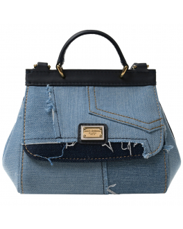 Джинсовая сумка в стиле пэчворк Dolce&Gabbana Синий, арт. EB0003 A4805 80650 | Фото 1