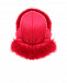 Красная шапка с меховой отделкой Yves Salomon | Фото 4