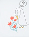 Белая футболка с принтом &quot;лебедь и тюльпаны&quot;  | Фото 3
