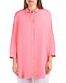 Розовая рубашка oversize c рукавом реглан 120% Lino | Фото 7
