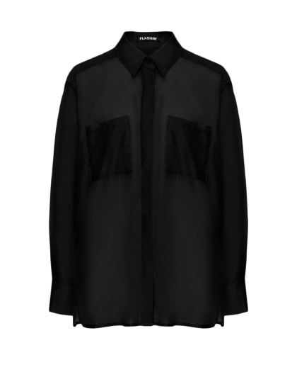 Батистовая рубашка, черная Flashin | Фото 1