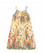 Шелковое платье с принтом Flora GUCCI | Фото 2