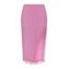 Розовая юбка с кружевным кантом Mo5ch1no Jeans | Фото 1