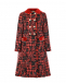 Красное твидовое пальто с берхатной отделкой Dolce&Gabbana | Фото 1