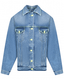 Голубая джинсовая куртка MSGM Голубой, арт. 3341MDH46L 227579 88 | Фото 1