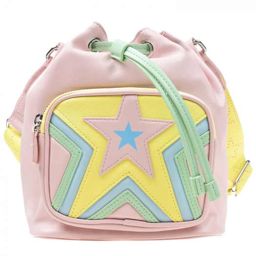 Розовая сумка с декором &quot;звезды&quot;, 22x20x12 см Stella McCartney | Фото 1