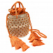 Бежевая сумка с оранжевыми кистями, 20x20x10 см Le Nine | Фото 2