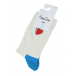 Белые носки с принтом &quot;сердечко&quot; Happy Socks | Фото 1