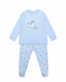 Голубая пижама с принтом &quot;морской котик&quot; Sanetta | Фото 1