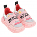 Розовые кроссовки с серебристыми вставками Moschino | Фото 1