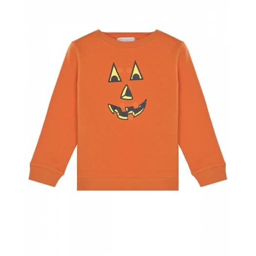Оранжевый свитшот с принтом &quot;Halloween&quot; Stella McCartney | Фото 1