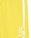 Желтые бермуды из хлопка Karl Lagerfeld kids | Фото 3
