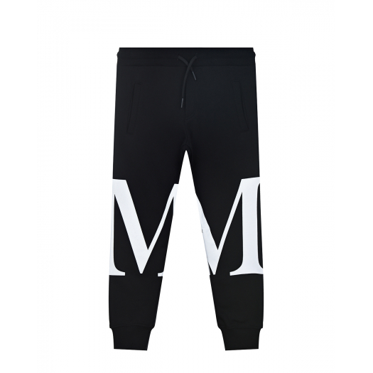 Черные спортивные брюки с логотипом MSGM | Фото 1