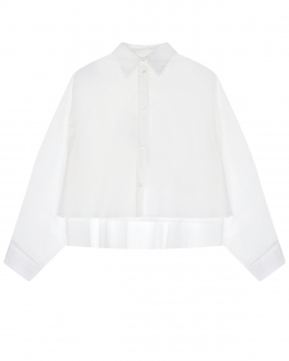 Белая рубашка со сборкой на спинке MM6 Maison Margiela Белый, арт. M60294 MM014 M6100 | Фото 1