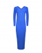 Трикотажное платье миди синего цвета Pietro Brunelli | Фото 1