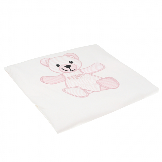 Одеяло с декором &quot;медвежонок&quot;, розовое, 80x80 см Fendi | Фото 1