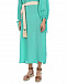 Платье изумрудного цвета с плетеным поясом 120% Lino | Фото 7