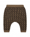 Коричневые брюки с добавлением кашемира Fendi | Фото 1