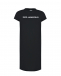 Черное платье прямого кроя с логотипом Karl Lagerfeld kids | Фото 1