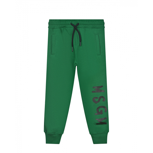 Зеленые спортивные брюки MSGM | Фото 1