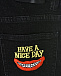 Черные джинсы с надписью &quot;Have a nice day&quot; Stella McCartney | Фото 4