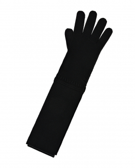 Черный шарф с имитацией перчаток 190х8 см Vivetta Черный, арт. 21IV2M130007010 9000 | Фото 1