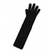 Черный шарф с имитацией перчаток 190х8 см Vivetta | Фото 1