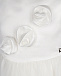 Белое платье с декором &quot;розы&quot; Ermanno Scervino | Фото 4