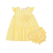 Платье в желто-белую полоску Aletta | Фото 1