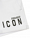 Белые шорты с принтом &quot;ICON&quot; Dsquared2 | Фото 3