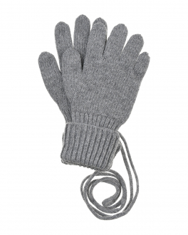 Темно-серые перчатки на резинке Chobi Серый, арт. WP23120-1 DARK GREY | Фото 1