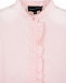 Розовая рубашка из поплина с оборкой Emporio Armani | Фото 4