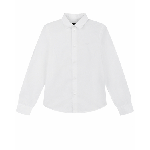 Белая рубашка из жаккарда Emporio Armani | Фото 1
