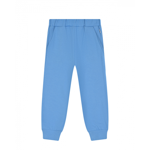 Голубые спортивные брюки с манжетами IL Gufo | Фото 1