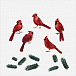 Наклейки на окно &quot;Зимние птицы Красный кардинал&quot; Kotya Motya design | Фото 2