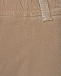 Вельветовые брюки с поясом на резинке, бежевые Panicale | Фото 8