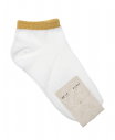 Белые носки с золотистым кантом