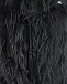 Черное меховое пальто с перьями Blancha | Фото 9