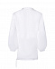 Белая льняная блуза с V-образным вырезом 120% Lino | Фото 5