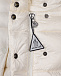 Белый пуховик с мехом на рукавах Moncler | Фото 3